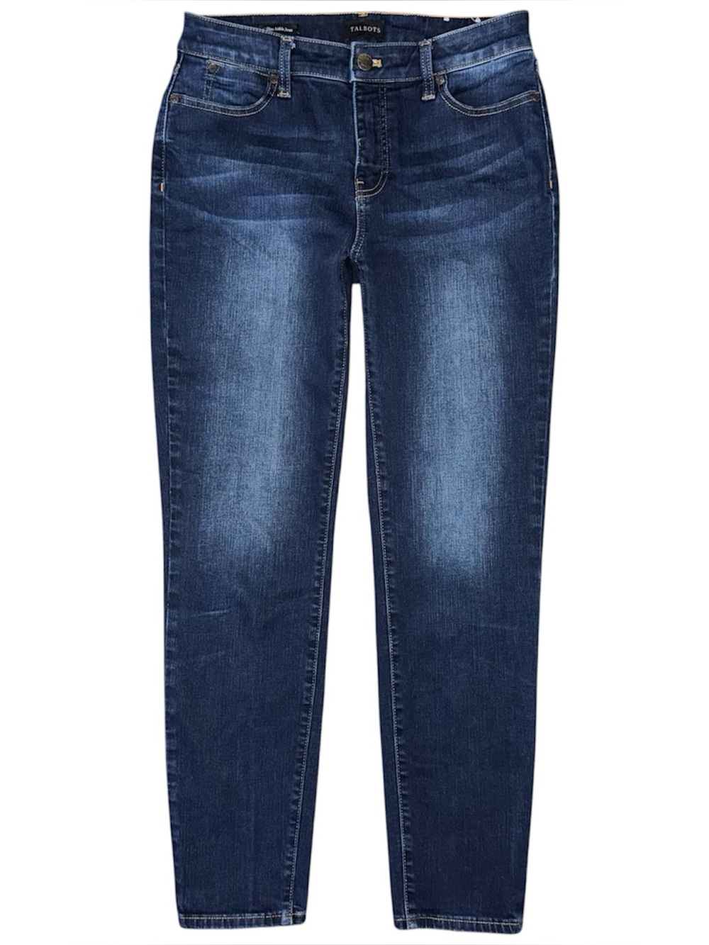 Talbots NWOT Slim Ankle Jeans Dark Blue Wash Mid Rise Stretch Womens Sz 4 Casual
